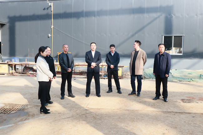 庞传军督导重点项目建设走访调研商贸企业