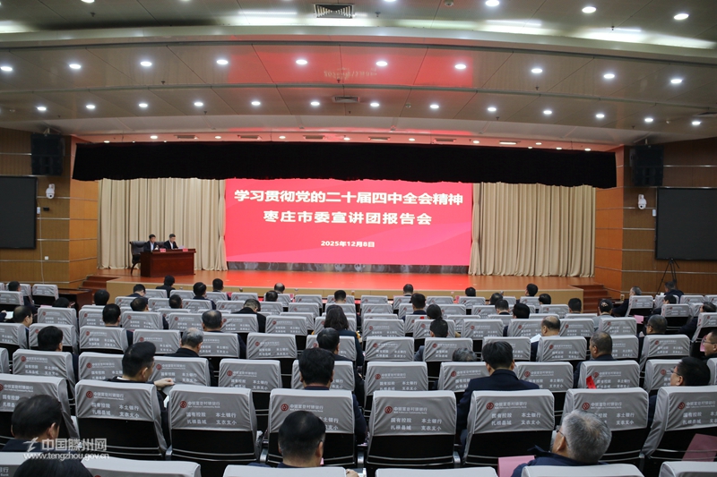 学习贯彻党的二十届四中全会精神枣庄市委宣讲团报告会举行